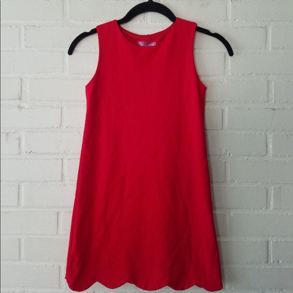 Aqua red dress